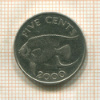 5 центов. Бермуды 2000г