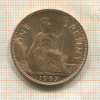 1 пенни. Великобритания 1967г