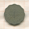 1 анна. Индия 1947г