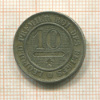 10 сантимов. Бельгия 1862г