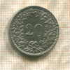 20 раппенов. Швейцария 1912г