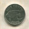 5 центов. Бермуды 2000г