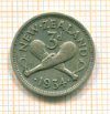 3 пенса Новая Зеландия 1934г