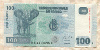 100 франков. Конго 2013г