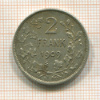 2 франка. Бельгия 1909г