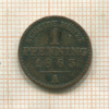 1 пфеннинг. Пруссия 1863г