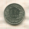 1 франк. Швейцария 1968г