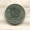 1/2 франка. Швейцария 1970г