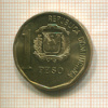1 песо. Доминикана 2008г