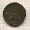 1/2 скиллинга. Швеция 1803г
