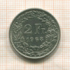 2 франка. Швейцария 1968г