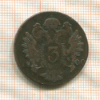 3 крейцера. Австрия 1800г