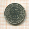 2 франка. Швейцария 1968г