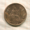 1 пенни. Великобритания 1967г