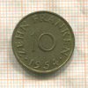 10 франкенов. Саарланд 1954г