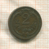 2 геллера. Австрия 1896г