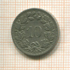 10 раппенов. Швейцария 1900г