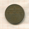 10 геллеров. Чехословакия 1925г