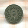 5 раппенов. Швейцария 1882г