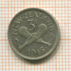 3 пенса. Новая Зеландия 1945г