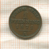 1 пфеннинг. Пруссия 1871г