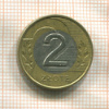 2 злотых. Польша 2015г