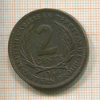 2 цента. Британские Карибы 1964г
