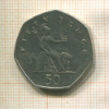 50 пенсов. Великобритания 2001г