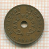 1 пенни. Южная Родезия 1944г