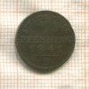 1 пфеннинг. Пруссия 1847г