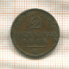 2 пфеннинга. Пруссия 1868г