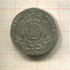 20 пенсов. Великобритания 1990г