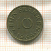 10 франкенов. Саарланд 1954г
