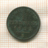 1 пфеннинг. Пруссия 1868г
