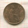 1 пенни. Великобритания 1967г