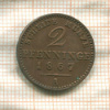 2 пфеннинга. Пруссия 1867г