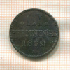 3 пфеннинга. Мекленбург-Штерлиц 1862г