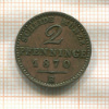 2 пфеннинга. Пруссия 1870г