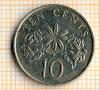 10 центов Сингапур 1989г