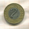 2 злотых. Польша 2014г
