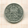6 пенсов. Великобритания 1942г