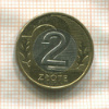 2 злотых. Польша 2018г