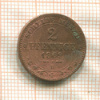 2 пфеннига. Саксония 1869г