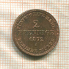 2 пфеннига. Мекленбург-Шверин 1872г