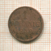 1 пфенниг. Ганновер 1849г