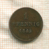 1 пфенниг. Бавария 1842г