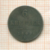 6 крейцеров. Австрия 1849г
