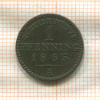 1 пфеннинг. Пруссия 1865г