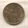 1 пенни. Великобритания 1967г