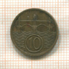 10 геллеров. Чехословакия 1925г